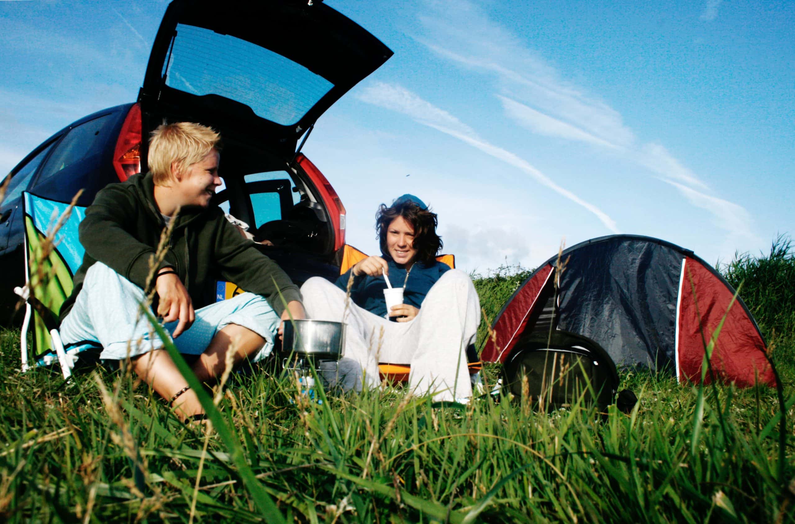 Vacanciers en camping